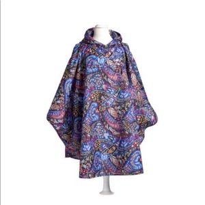 Vera Bradley Foldable Rain Poncho Petite Paisley NWT